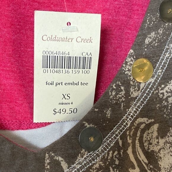 Coldwater Creek Embellished V Neck Shirt - Picture 3 of 7